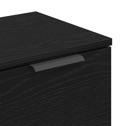 Sideboard 2 pcs Black Oak 60 x 30 x 70 cm Engineered Wood