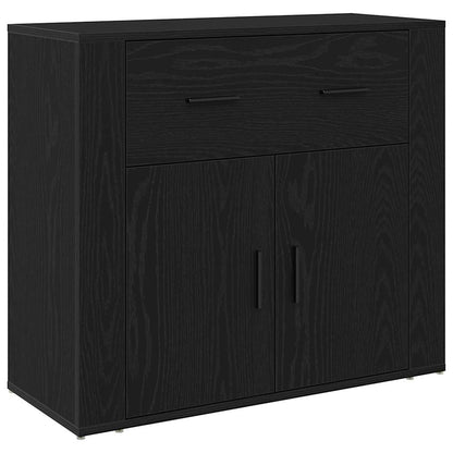 Sideboard Black Oak 240 x 33 x 70 cm Engineered Wood