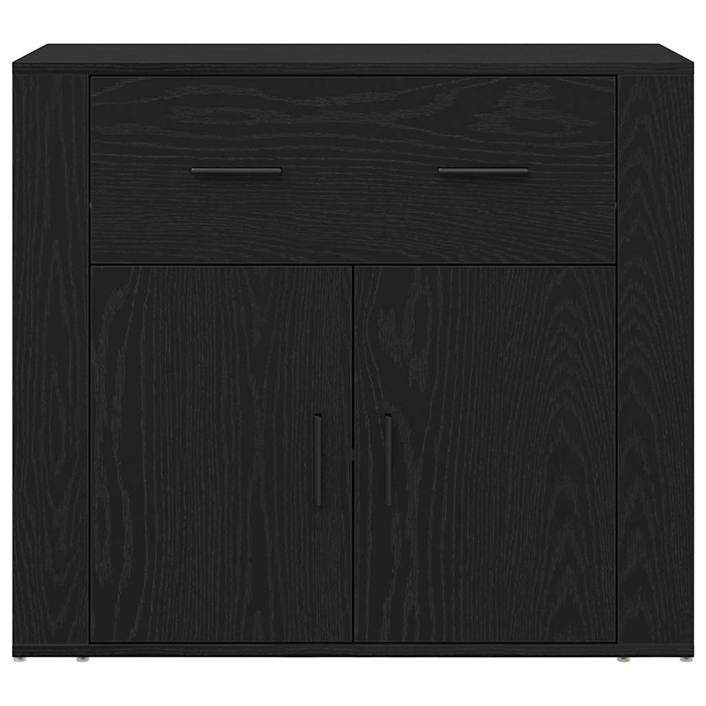 Sideboard Black Oak 240 x 33 x 70 cm Engineered Wood