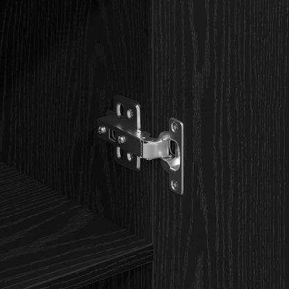 Highboard Black Oak 69.5 x 34 x 180 cm Engineered Wood
