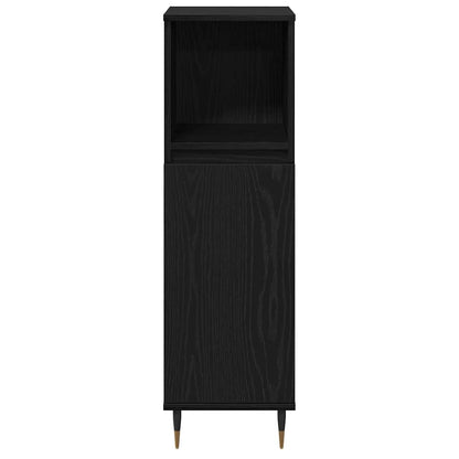 Bathroom Furniture Set 3 pcs Black Oak