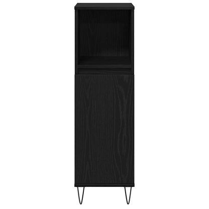 Bathroom Furniture Set 3 pcs Black Oak 30 x 30 x 190 cm