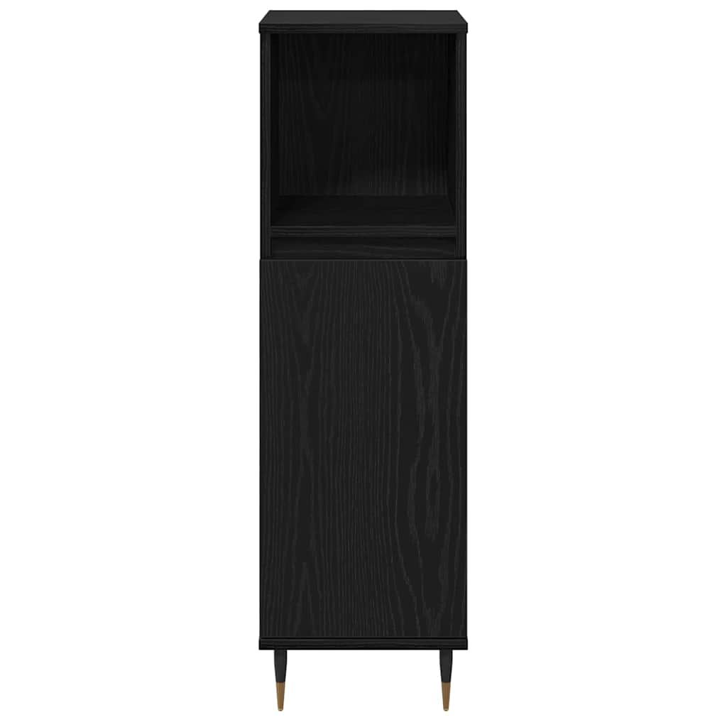Bathroom Furniture Set 3 pcs Black Oak 30 x 30 x 190 cm