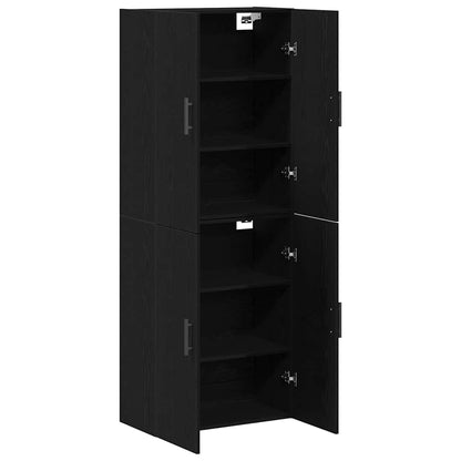 Wall-Mounted Cabinet 2 pcs Black Oak 69.5 x 34 x 90 cm
