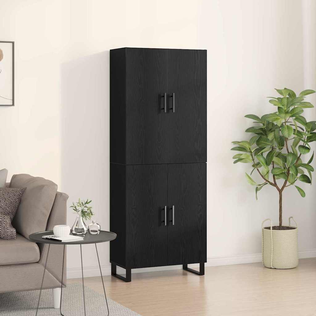 Highboard 2 pcs Black oak 69.5 x 34 x 180 cm