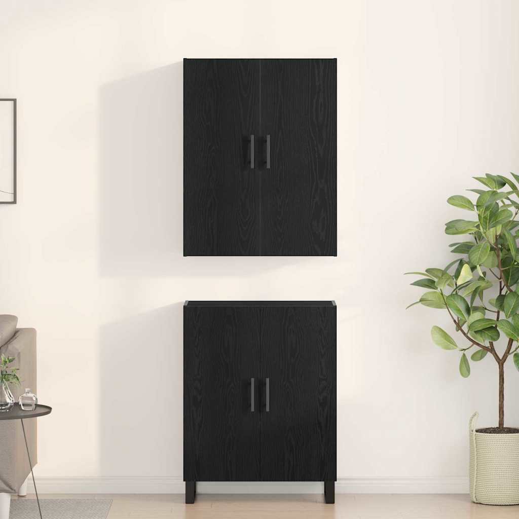 Highboard 2 pcs Black oak 69.5 x 34 x 180 cm