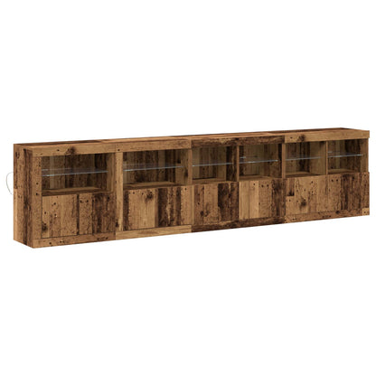 LED Sideboard Old Wood 283 x 37 x 67 cm Engineered Wood