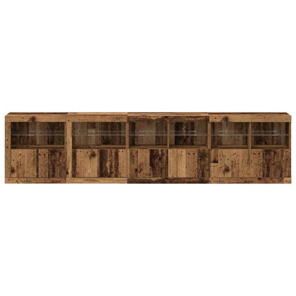 LED Sideboard Old Wood 283 x 37 x 67 cm Engineered Wood