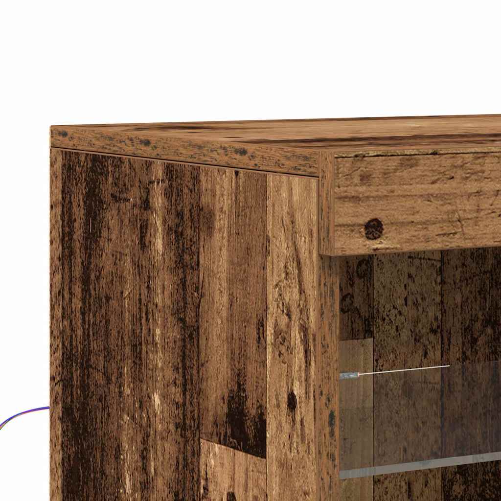 LED Sideboard Old Wood 283 x 37 x 67 cm Engineered Wood