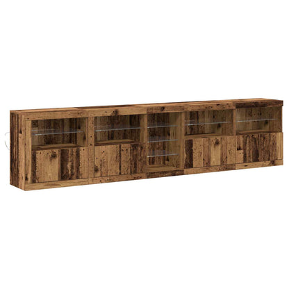 LED Sideboard Old Wood 283 x 37 x 67 cm Engineered Wood