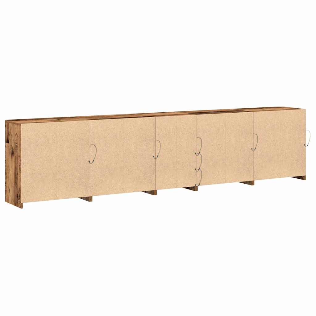 LED Sideboard Old Wood 283 x 37 x 67 cm Engineered Wood