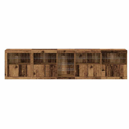 LED Sideboard Old Wood 283 x 37 x 67 cm Engineered Wood