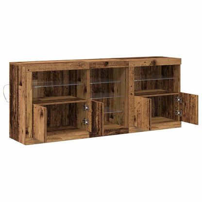 LED Sideboard Old Wood 162 x 37 x 67 cm Engineered Wood