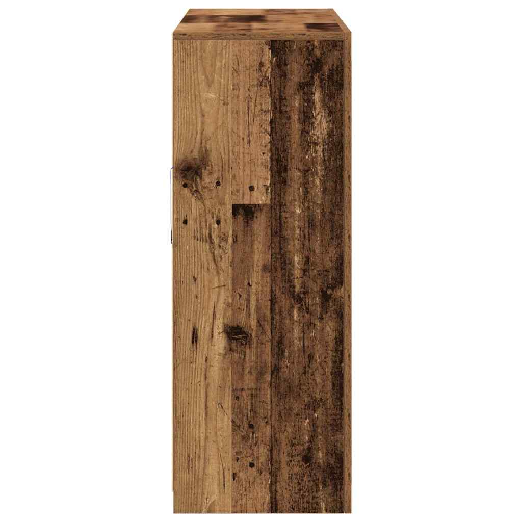 LED Sideboard Old Wood 162 x 37 x 100 cm Engineered Wood