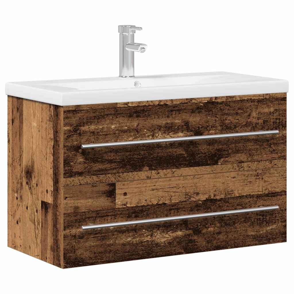 Bathroom Sink Cabinet with Drawer Old Wood 80 x 38.5 x 48 cm