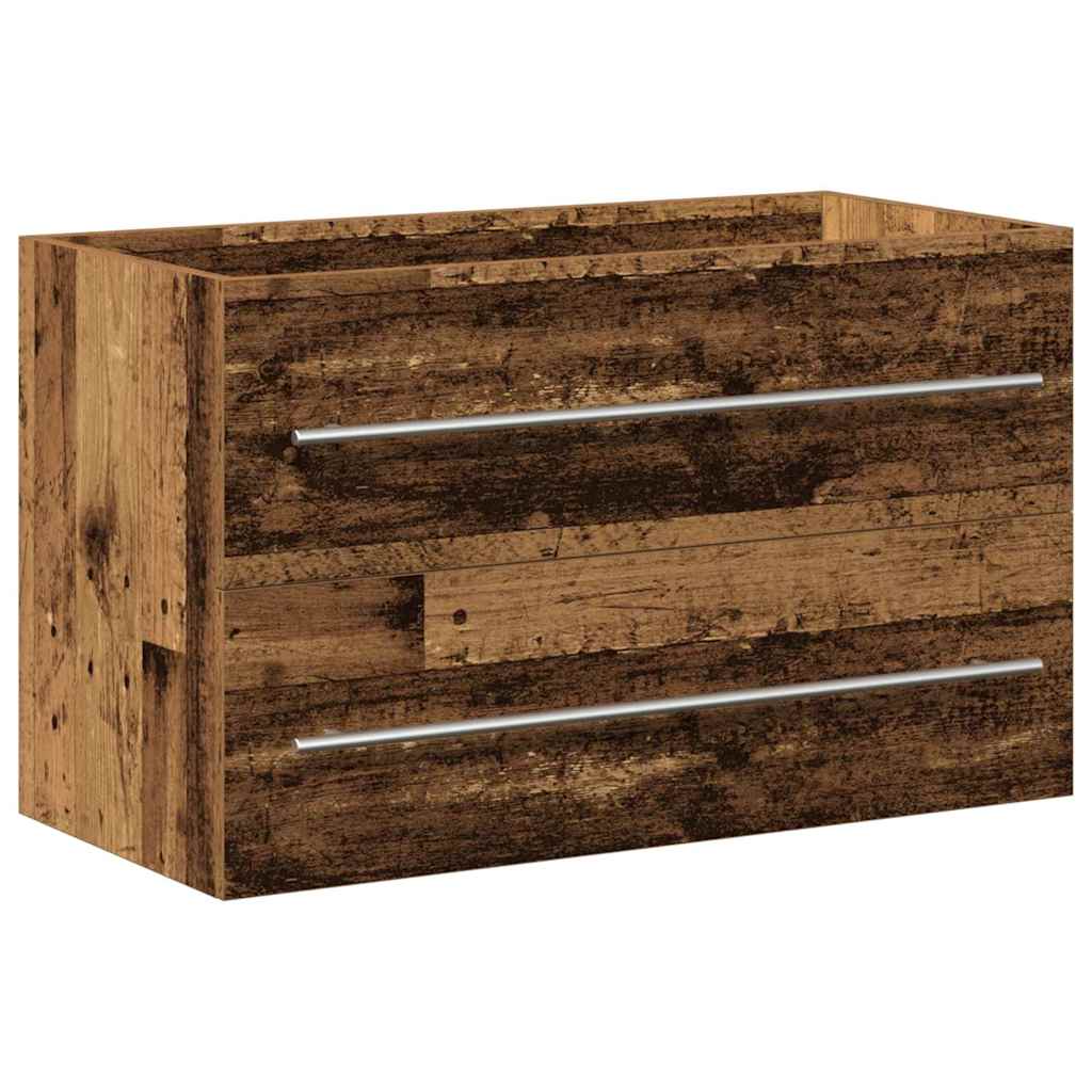 Bathroom Sink Cabinet with Drawer Old Wood 80 x 38.5 x 48 cm