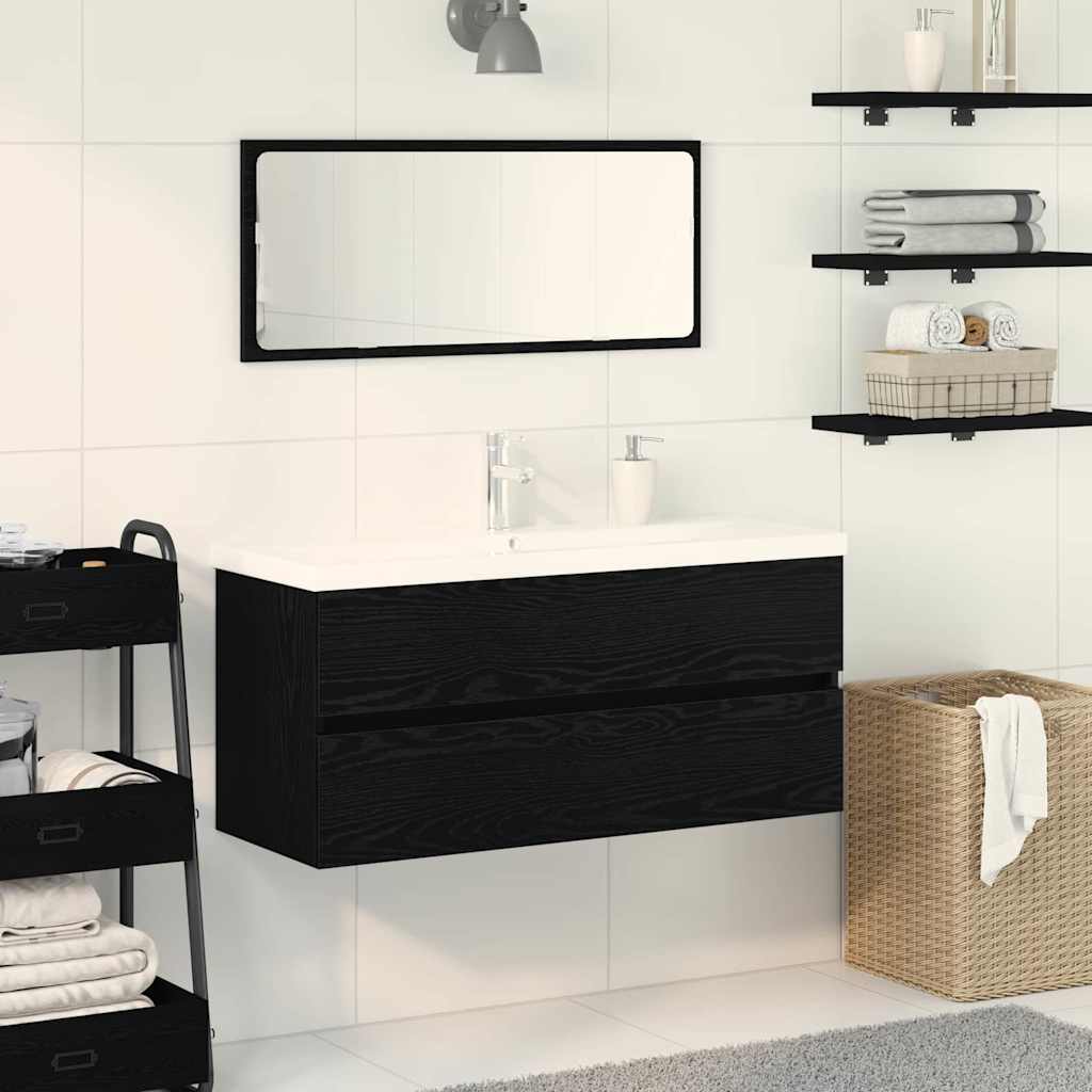 Bathroom Sink Cabinet Black Oak 100 x 39 x 62 cm