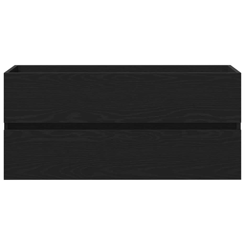 Bathroom Sink Cabinet Black Oak 90 x 39 x 62 cm Engineered Wood