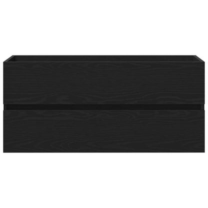 Bathroom Sink Cabinet Black Oak 90 x 39 x 62 cm Engineered Wood