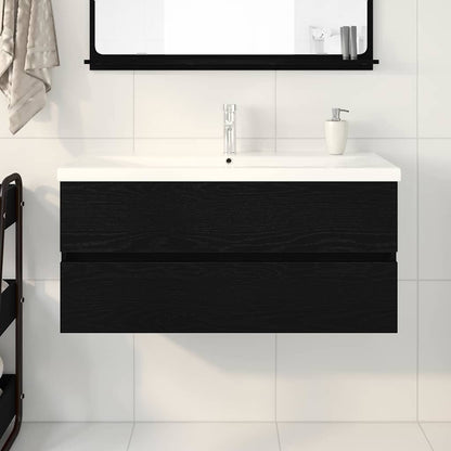 Bathroom Sink Cabinet Black Oak 100 x 39 x 62 cm