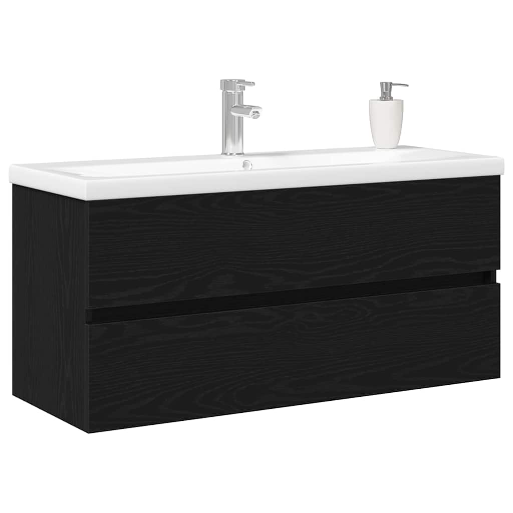 Bathroom Sink Cabinet Black Oak 100 x 39 x 62 cm