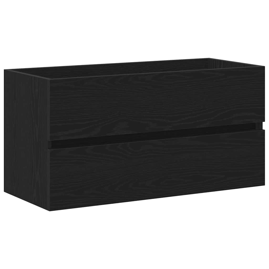 Bathroom Sink Cabinet Black Oak 90 x 39 x 62 cm Engineered Wood