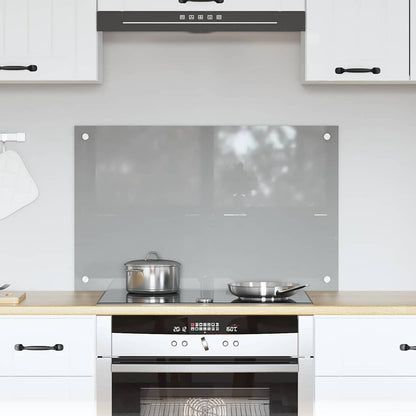 Kitchen Backsplash Light Grey 80 x 50 cm Tempered Glass