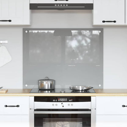 Kitchen Backsplash Light grey 80 x 60 x 0.6 cm Tempered Glass