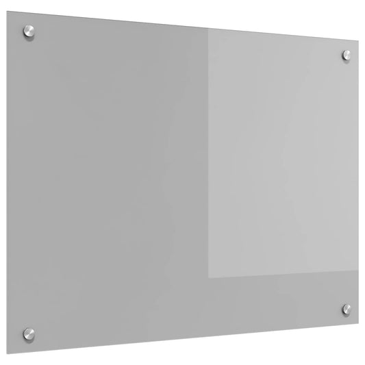 Kitchen Backsplash Light Grey 80 x 60 cm Tempered Glass