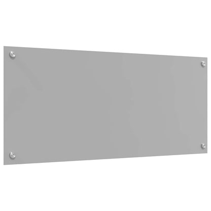 Kitchen Backsplash Light Grey 90 x 40 cm Tempered Glass