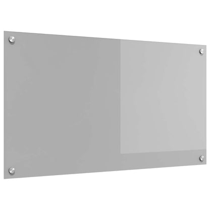 Kitchen Backsplash Light Grey 90 x 50 cm Tempered Glass