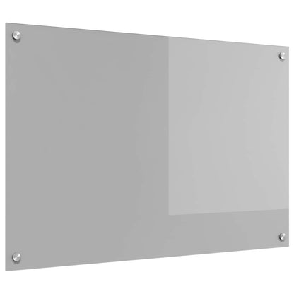 Kitchen Backsplash Light Grey 90 x 60 cm Tempered Glass