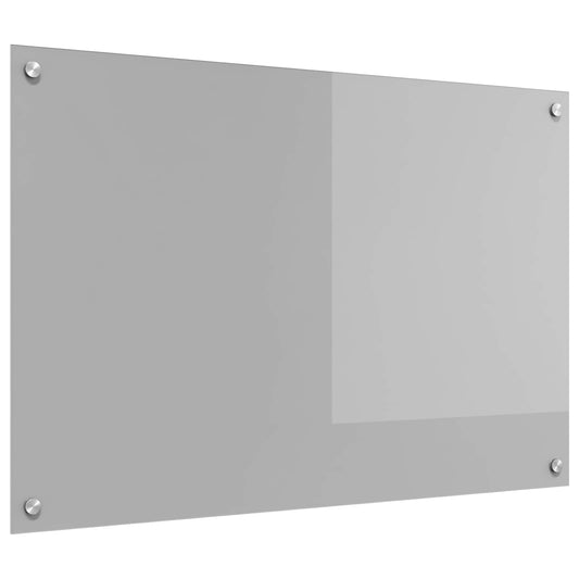 Kitchen Backsplash Light Grey 90 x 60 cm Tempered Glass