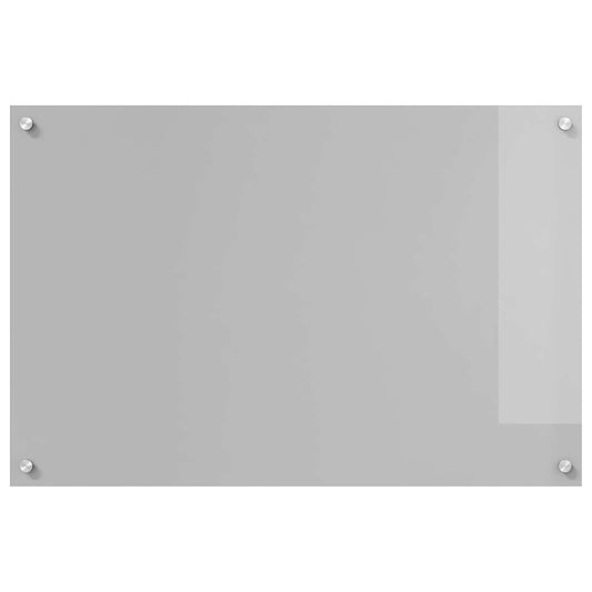 Kitchen Backsplash Light Grey 90 x 60 cm Tempered Glass