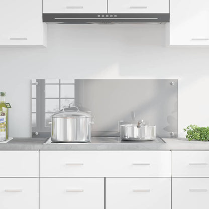 Kitchen Backsplash Light grey 100 x 40 x 0.6 cm Tempered Glass
