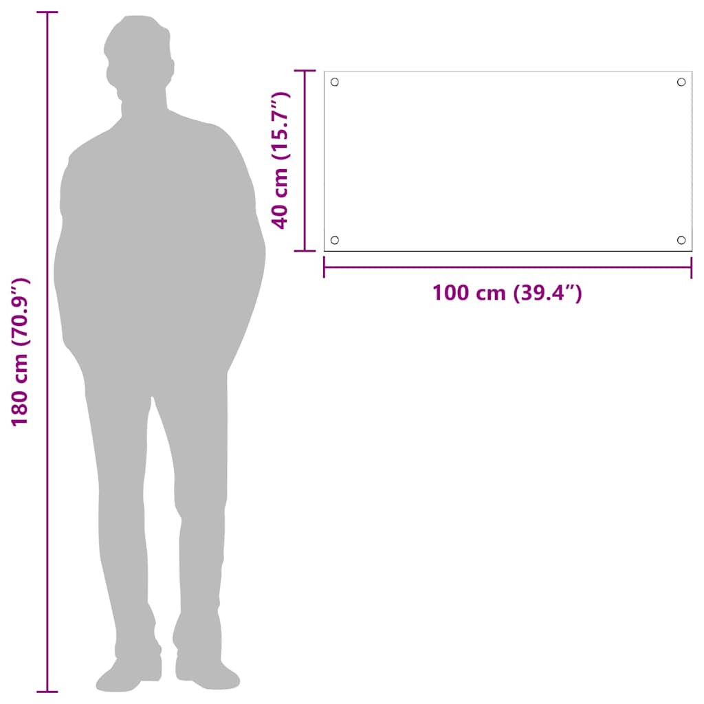 Kitchen Backsplash Light grey 100 x 40 x 0.6 cm Tempered Glass