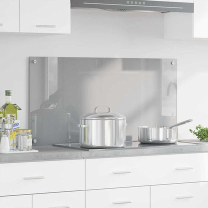 Kitchen Backsplash Light grey 100 x 50 x 0.6 cm Tempered Glass