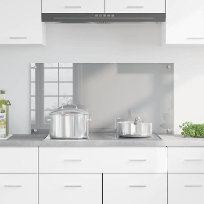 Kitchen Backsplash Light grey 100 x 50 x 0.6 cm Tempered Glass
