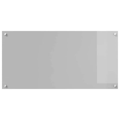 Kitchen Backsplash Light grey 100 x 50 x 0.6 cm Tempered Glass