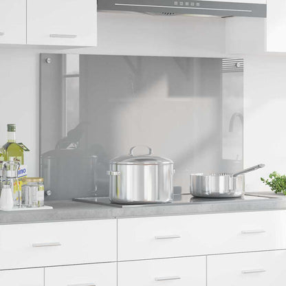 Kitchen Backsplash Light grey 100 x 60 x 0.6 cm Tempered Glass
