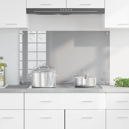 Kitchen Backsplash Light grey 100 x 60 x 0.6 cm Tempered Glass