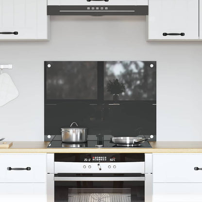 Kitchen Backsplash Dark grey 70 x 50 x 0.6 cm Tempered Glass