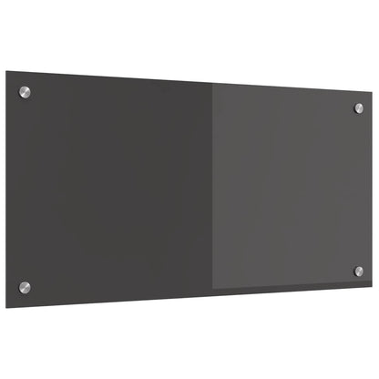 Kitchen Backsplash Dark Grey 80 x 40 cm Tempered Glass