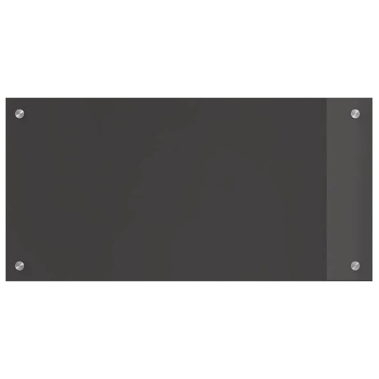 Kitchen Backsplash Dark Grey 80 x 40 cm Tempered Glass
