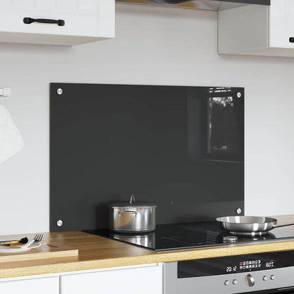 Kitchen Backsplash Dark grey 80 x 50 x 0.6 cm Tempered Glass