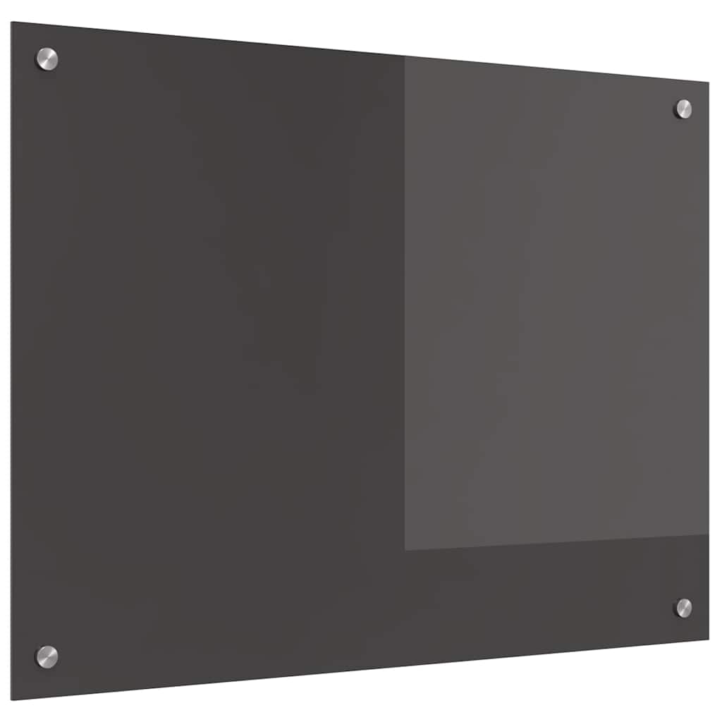 Kitchen Backsplash Dark grey 80 x 60 x 0.6 cm Tempered Glass