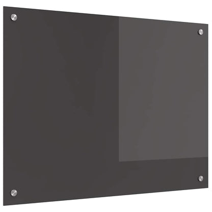 Kitchen Backsplash Dark grey 80 x 60 x 0.6 cm Tempered Glass