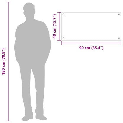 Kitchen Backsplash Dark grey 90 x 40 x 0.6 cm Tempered Glass