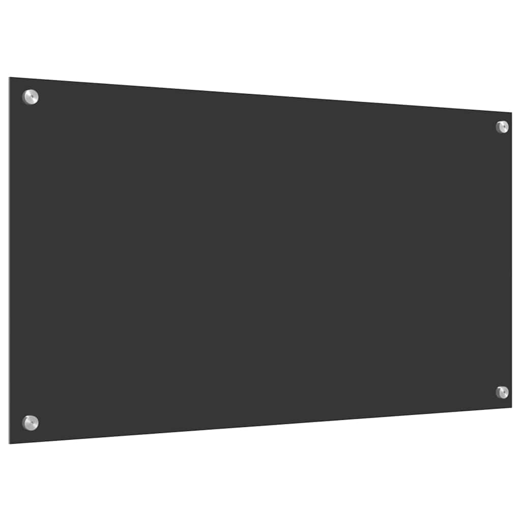 Kitchen Backsplash Dark grey 90 x 50 x 0.6 cm Tempered Glass