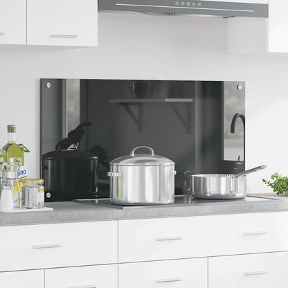 Kitchen Backsplash Dark grey 100 x 50 x 0.6 cm Tempered Glass